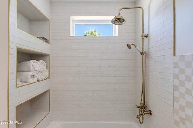 full bathroom featuring shower / bath combination