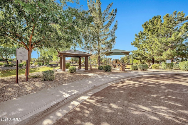 surrounding community with a gazebo