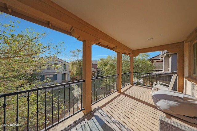 balcony featuring a grill