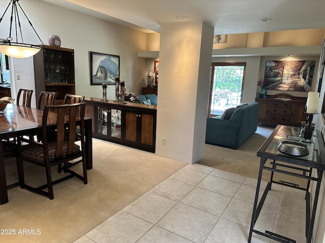4856 E Cheryl Dr, Paradise Valley, AZ 85253 - dining space featuring carpet flooring and tile patterned floors