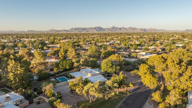 4856 E Cheryl Dr, Paradise Valley, AZ 85253 - aerial view of residential area featuring a mountain backdrop