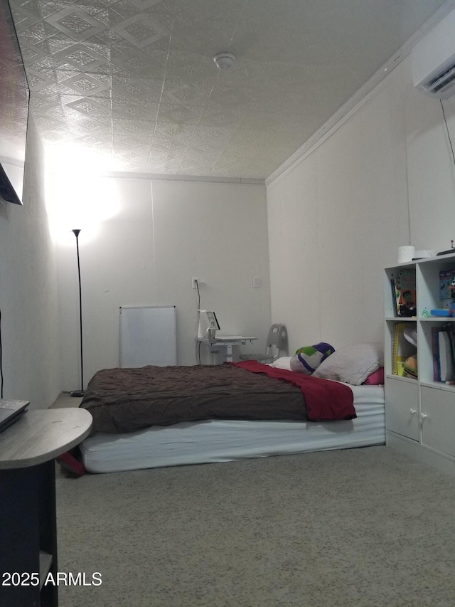 1226 N Mckinley Ave, Ajo, AZ 85321 - bedroom with carpet floors and a wall unit AC