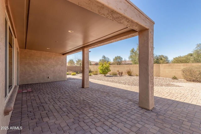 view of patio / terrace with a fenced backyard