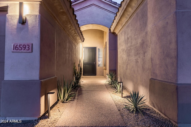 view of doorway to property