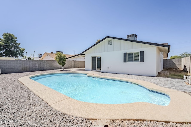 2337 E Contessa St, Mesa, AZ 85213 - view of pool featuring a patio area and a fenced backyard