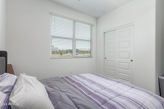 bedroom featuring a closet