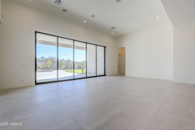 empty room with a high ceiling