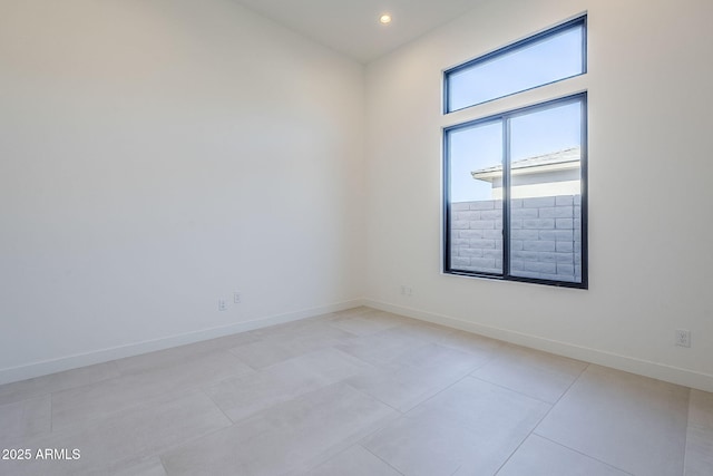 view of tiled spare room