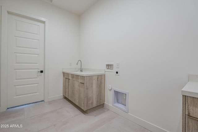 bathroom featuring tile patterned floors and vanity