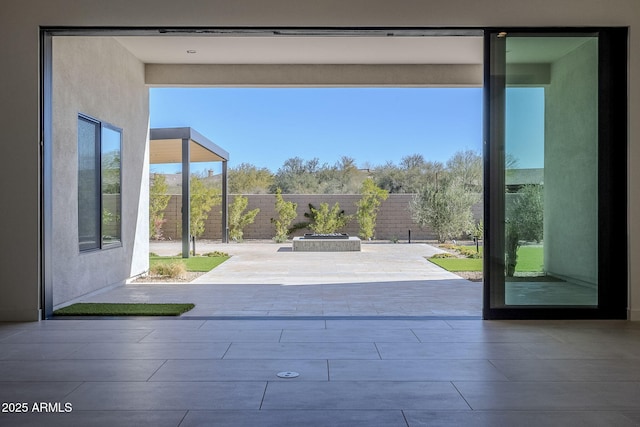 view of doorway to outside