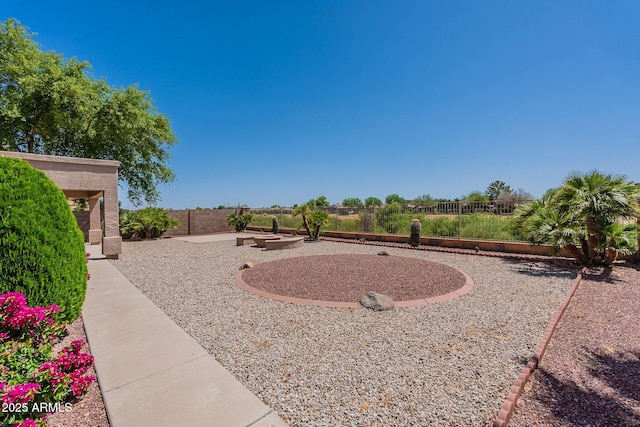 view of yard with a patio