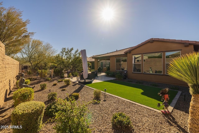 view of yard with a patio