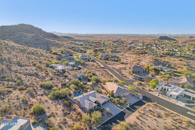 bird's eye view featuring a mountain view