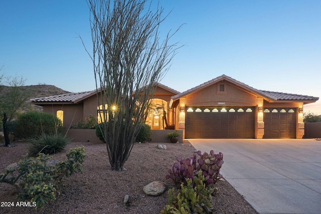 view of front of house featuring a garage