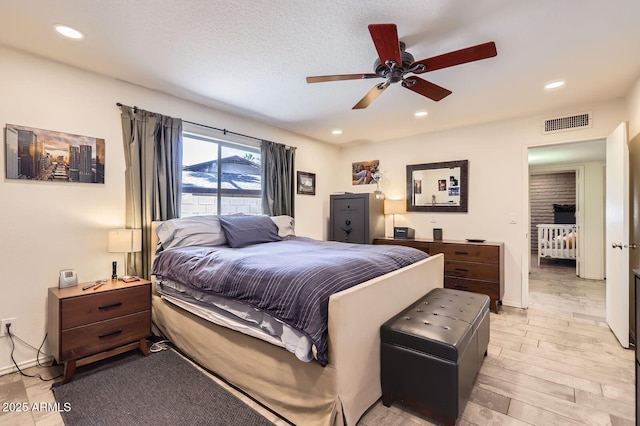 3924 E Cortez St, Phoenix, AZ 85028 - bedroom featuring recessed lighting, ceiling fan, and light wood-type flooring