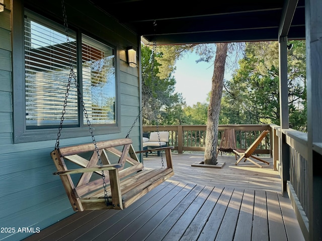 view of wooden deck