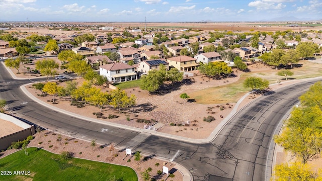 aerial view with a residential view
