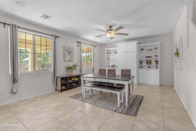 27053 N 172nd Ln, Surprise, AZ 85387 - dining area featuring light tile patterned floors and a ceiling fan