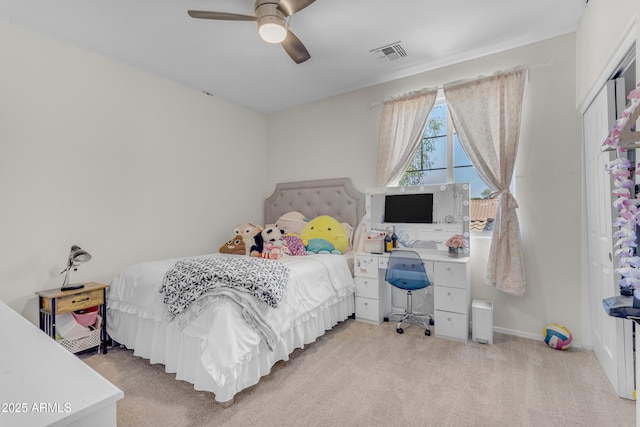 27053 N 172nd Ln, Surprise, AZ 85387 - bedroom featuring light carpet and a ceiling fan