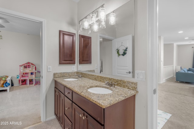 27053 N 172nd Ln, Surprise, AZ 85387 - bathroom with double vanity and recessed lighting