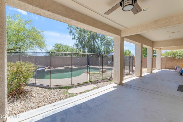 27053 N 172nd Ln, Surprise, AZ 85387 - view of pool with a ceiling fan, a fenced backyard, and a patio