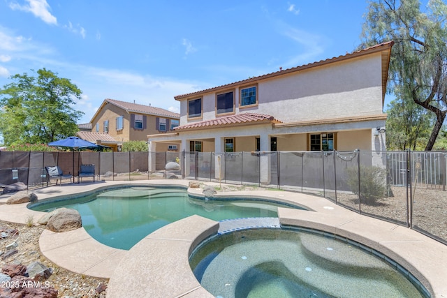 27053 N 172nd Ln, Surprise, AZ 85387 - view of swimming pool with a pool with connected hot tub and a patio