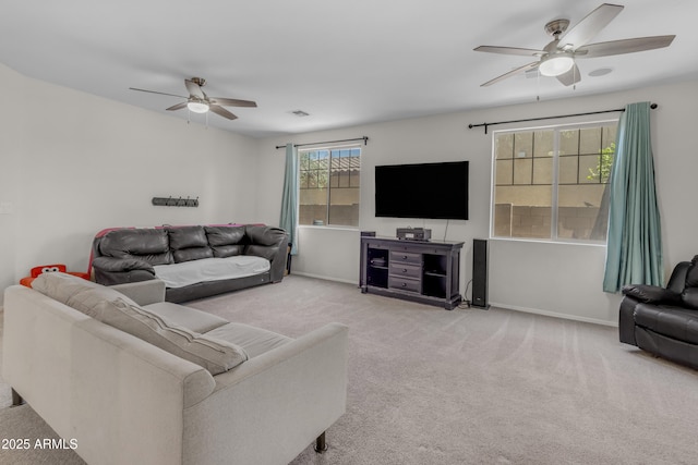 27053 N 172nd Ln, Surprise, AZ 85387 - living area with a ceiling fan and carpet