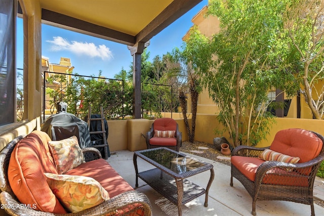 5370 S Desert Dawn Dr Unit 56, Gold Canyon, AZ 85118 - view of patio / terrace with outdoor lounge area
