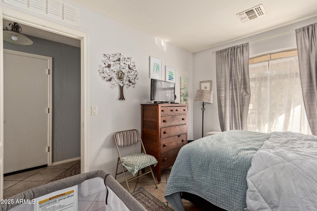 view of tiled bedroom