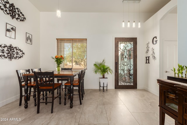 view of dining area