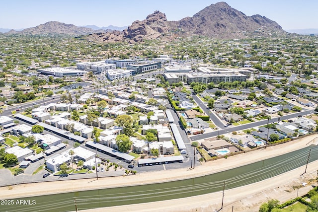 4201 E Camelback Rd Unit 74, Phoenix, AZ 85018 - aerial view of property's location with mountains