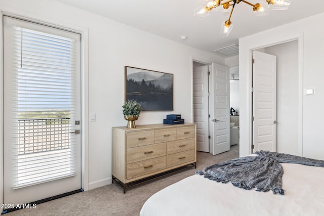 9815 S 11th St, Phoenix, AZ 85042 - bedroom with light colored carpet and access to exterior