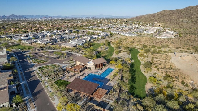 9815 S 11th St, Phoenix, AZ 85042 - aerial view of property's location with a mountain backdrop and nearby suburban area