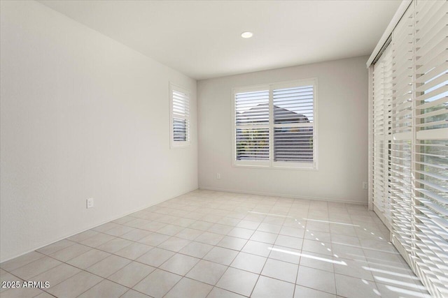 unfurnished bedroom featuring light tile patterned flooring