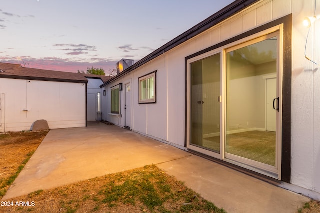 exterior space with a patio