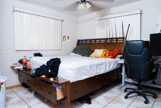 view of tiled bedroom