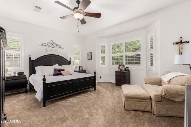 2879 E Austin Dr, Gilbert, AZ 85296 - bedroom with light colored carpet and ceiling fan