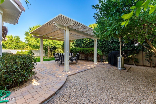 2879 E Austin Dr, Gilbert, AZ 85296 - view of patio featuring a fenced backyard and a pergola
