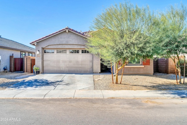 view of front of home featuring a garage