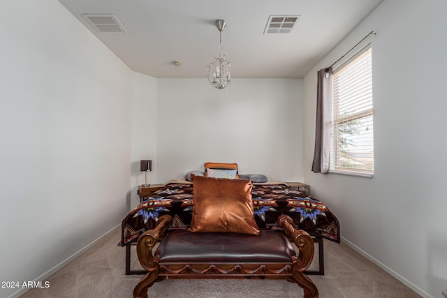 living area with light colored carpet