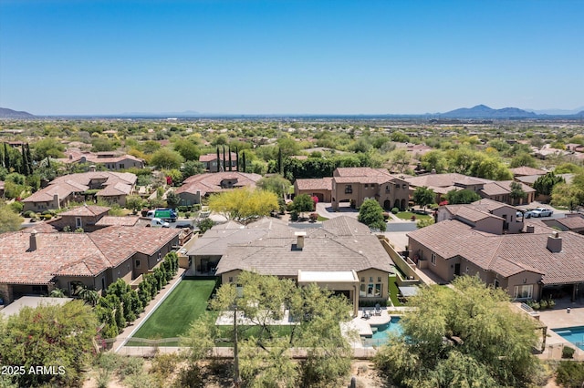 8240 E Wingspan Way, Scottsdale, AZ 85255 - aerial view of residential area with mountains and a pool