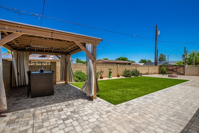 view of patio with a gazebo