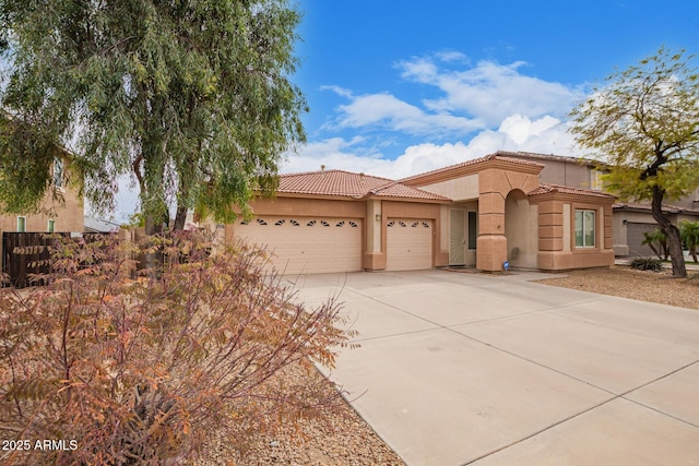 view of front of home featuring a garage