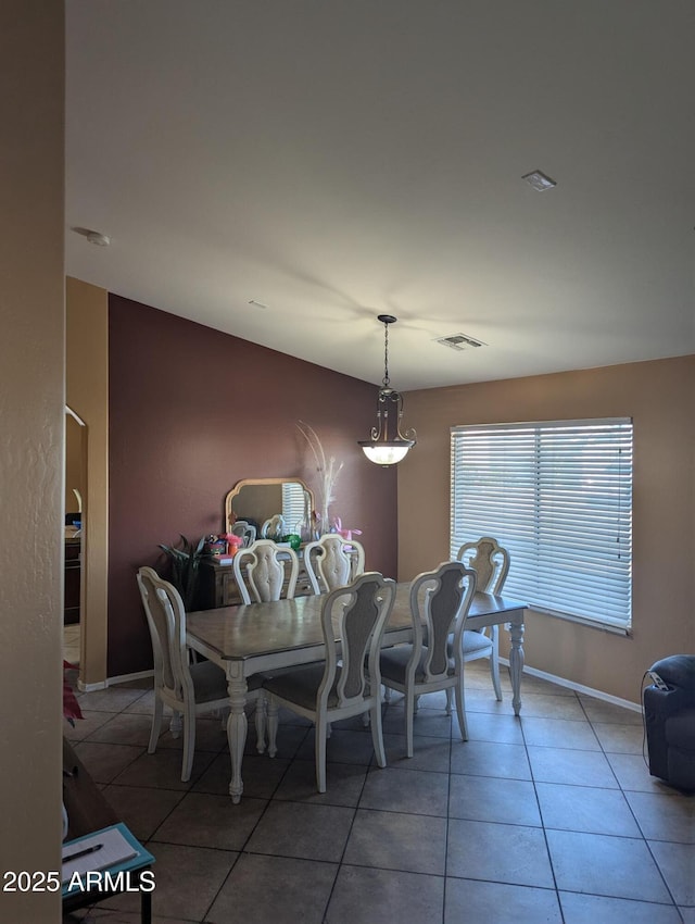 view of tiled dining room