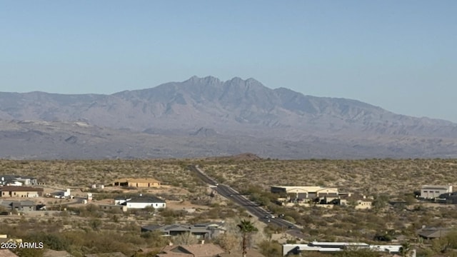 mountain view with a residential view