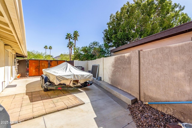 view of patio / terrace with a fenced backyard