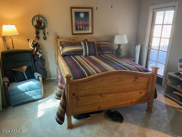 view of carpeted bedroom