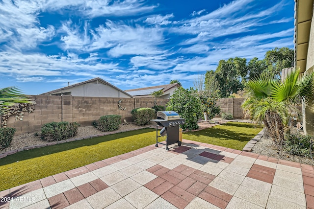 view of patio with grilling area