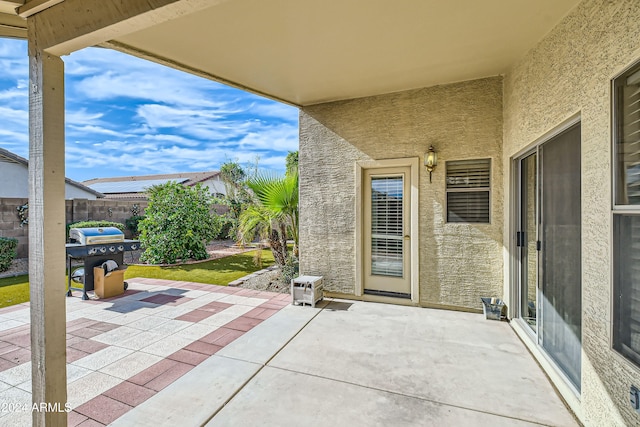 view of patio / terrace featuring area for grilling