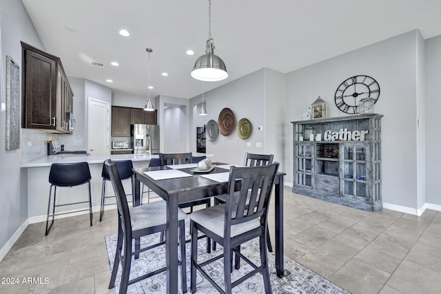 view of dining area